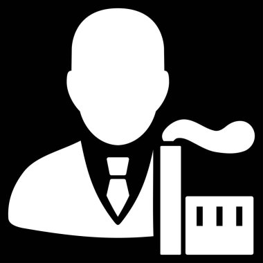 Kapitalist Oligark düz simgesi