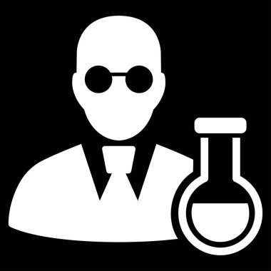 Kimyager düz simgesi