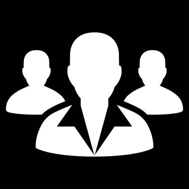 Müşteriler düz simgesi