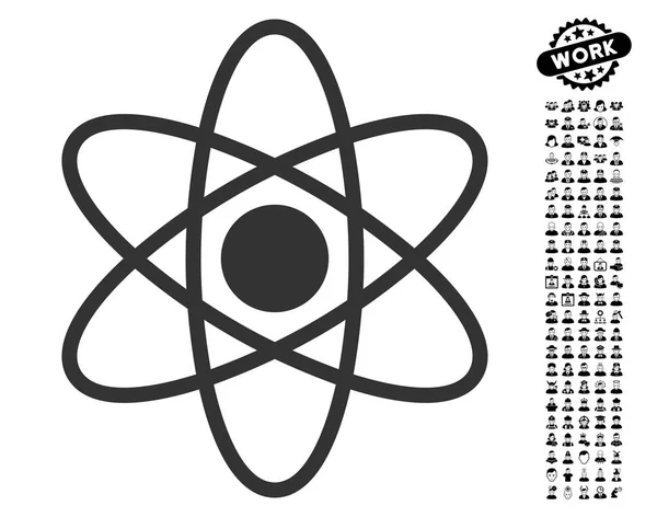 Erkekler Bonus ile atom simgesi — Stok Vektör