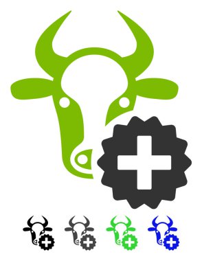 İnek düz simgesi oluşturma