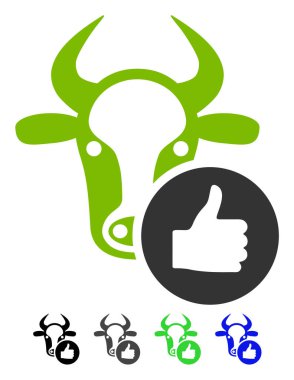 İnek başparmak düz simgesi