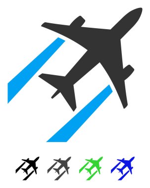 Hava Jeti İz Düz Simgesi