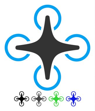 Nanocopter düz simgesi