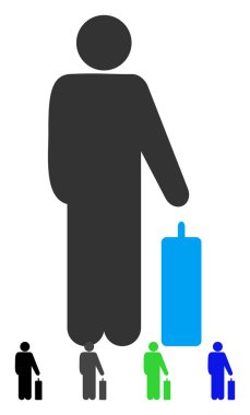 Yolcu Bagaj düz simgesi