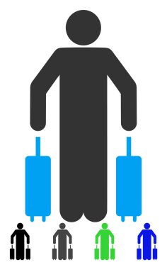 Yolcu Bagaj düz simgesi