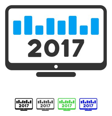 2017 grafik düz simgesi izleme