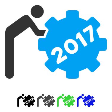 Düz dişli simgesini haddeleme 2017 işçi