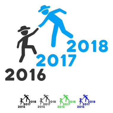 Yıllık beyler kariyer yardım düz simgesi