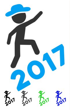 Beyefendi tırmanma 2017 düz simgesi