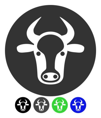 Boğa başlı düz simge