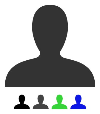 İstemci düz simgesi