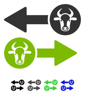 İnek Exchange oklar düz simgesi