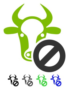 Düz simgesi yasak inek