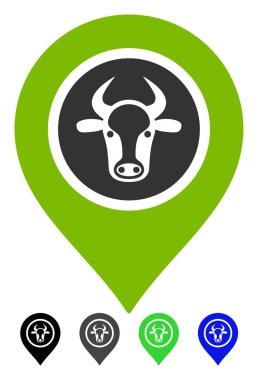 İnek Marker düz simgesi