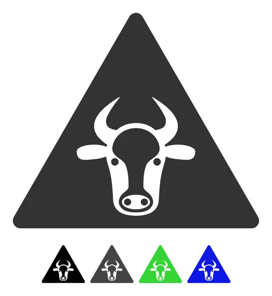 Cow platt varningsikon — Stock vektor