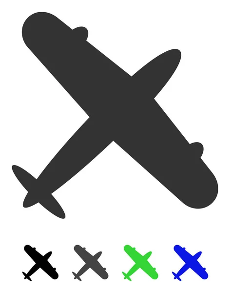 Vliegtuig platte pictogram — Stockvector