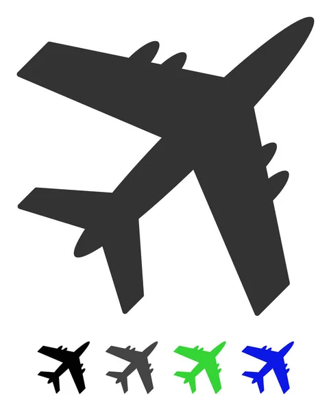 Aviones Icono plano — Vector de stock