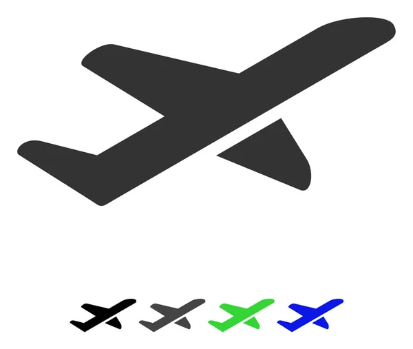 Uçak kalkış düz simgesi — Stok Vektör