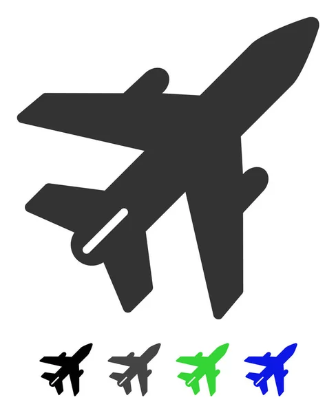 Vliegtuig Flat Icon — Stockvector