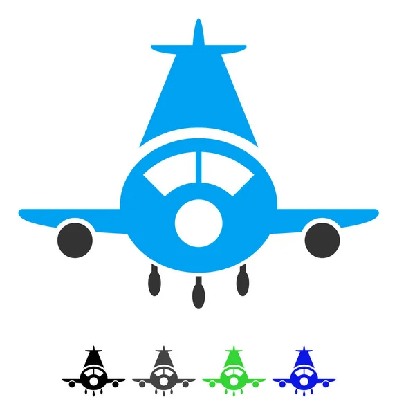 Ładunek samolot ikona płaski — Wektor stockowy