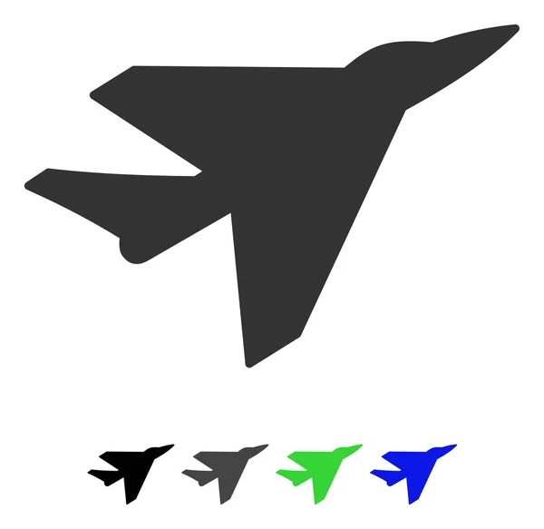 Intercepter Flat ikonen — Stock vektor