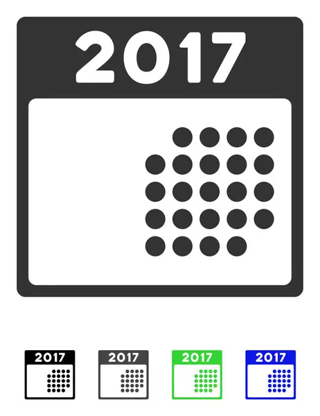 Плоская икона календаря 2017 года — стоковый вектор
