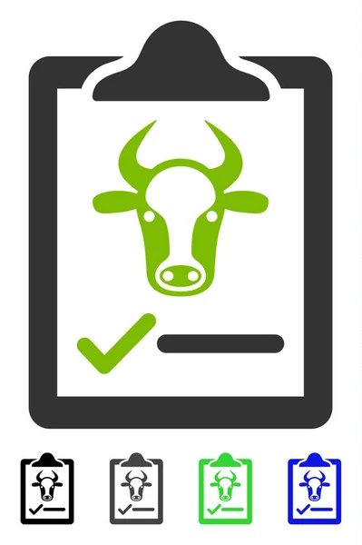 Cattle Contract Flat Icon — Stock Vector