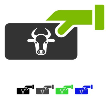 İnek ödeme düz simgesi