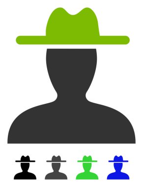 Çiftçi düz simgesi