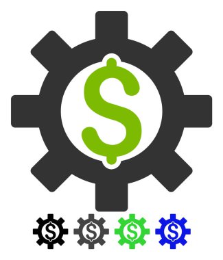 Finansal kalkınma düz simgesi