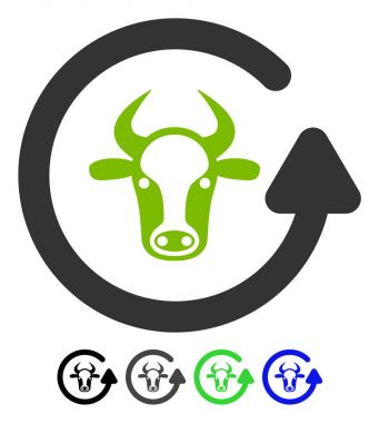Boğa düz simgesi Yenile