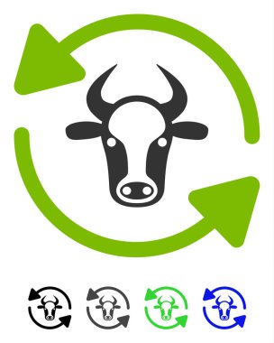 İnek düz simgesi Yenile