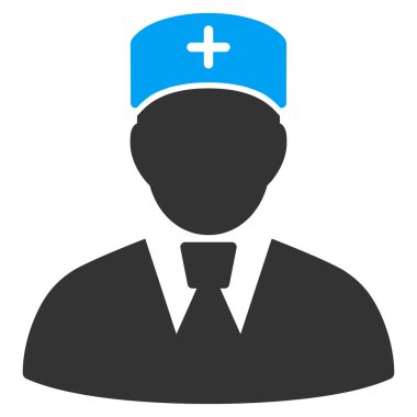 Baş hekim düz simgesi