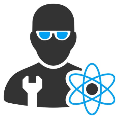 Güç mühendis düz simgesi