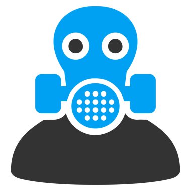 Toksik iş düz simgesi