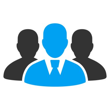 Kullanıcı grubu düz simgesi