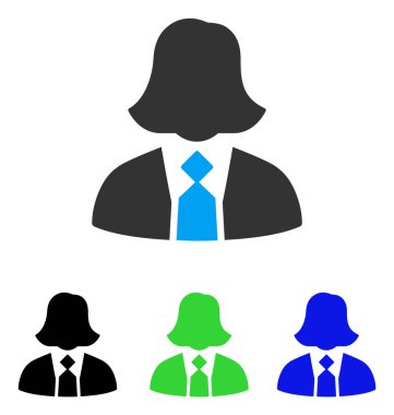 Bayan Yöneticisi düz simgesi