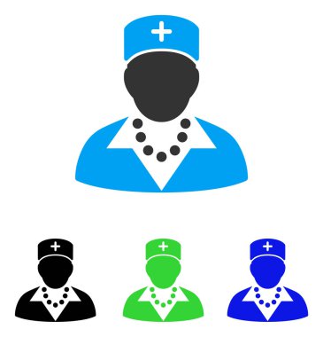 Hemşire düz simgesi