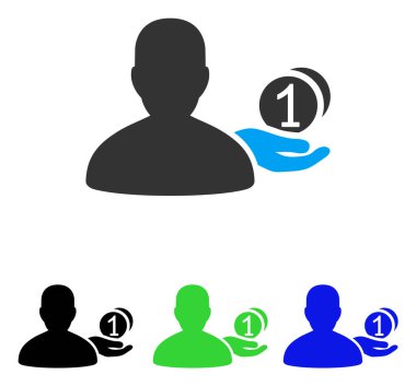 Panhandler düz simgesi