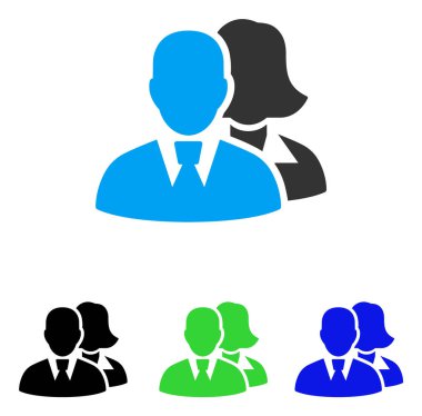 İnsanlar düz simgesi