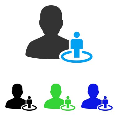 Portal moderatör düz simgesi