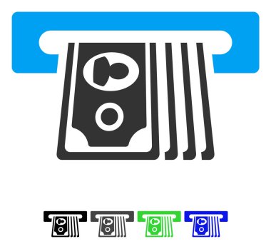 ATM ekleme nakit düz simgesi