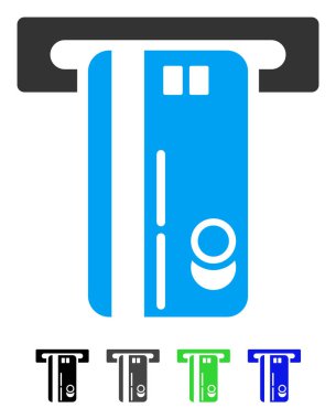 ATM makine düz simgesi