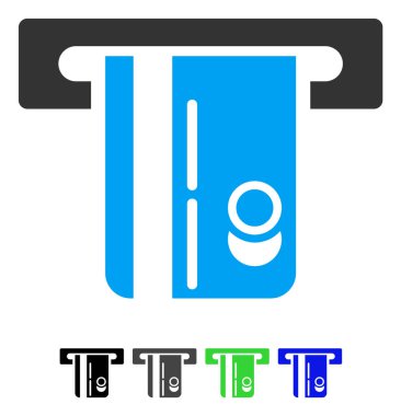 ATM Terminal düz simgesi