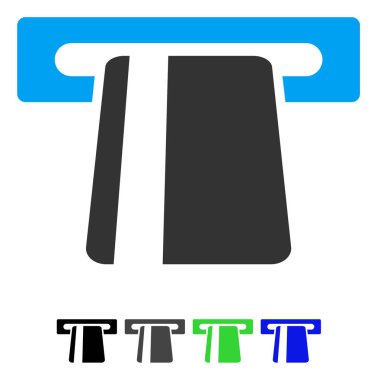 Bankacılık hizmet düz simgesi otomatik