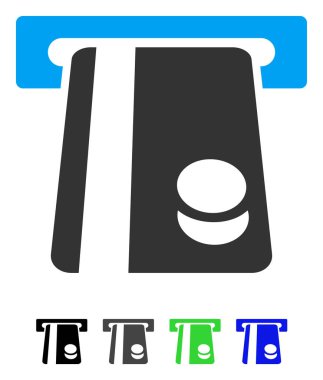 Bankacılık hizmet düz simgesi otomatik