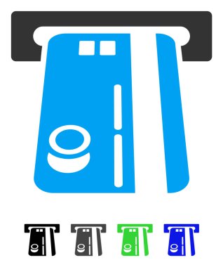 Banka Atm düz simgesi