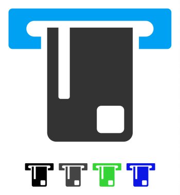 Banka Atm düz simgesi