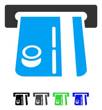 Banka Terminal düz simgesi